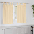 Blackout Curtains with Rings 2 pcs Cream 140 x 140 cm