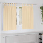 Blackout Curtains with Rings 2 pcs Cream 140 x 140 cm