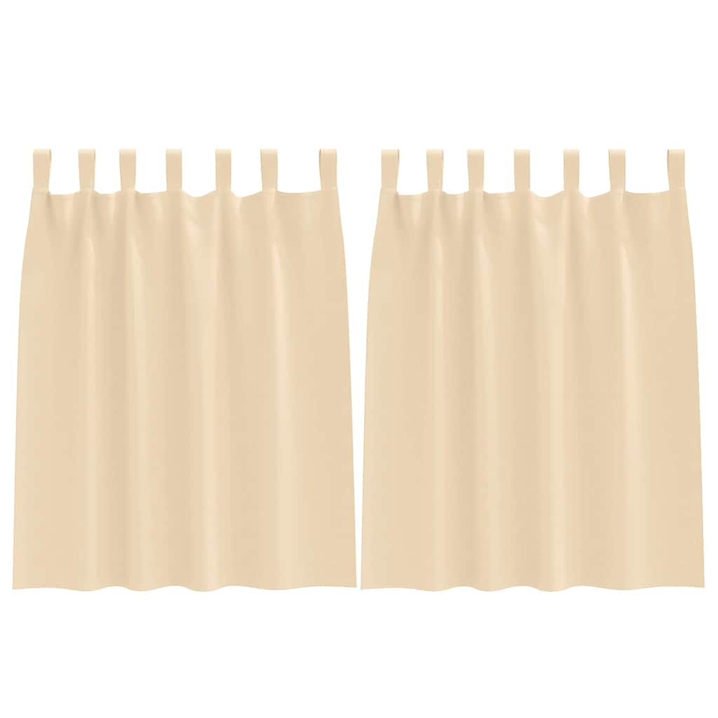 Gordijnen met gordijnen 2 pcs Crème Polyester