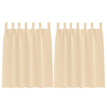 Gordijnen met gordijnen 2 pcs Crème Polyester