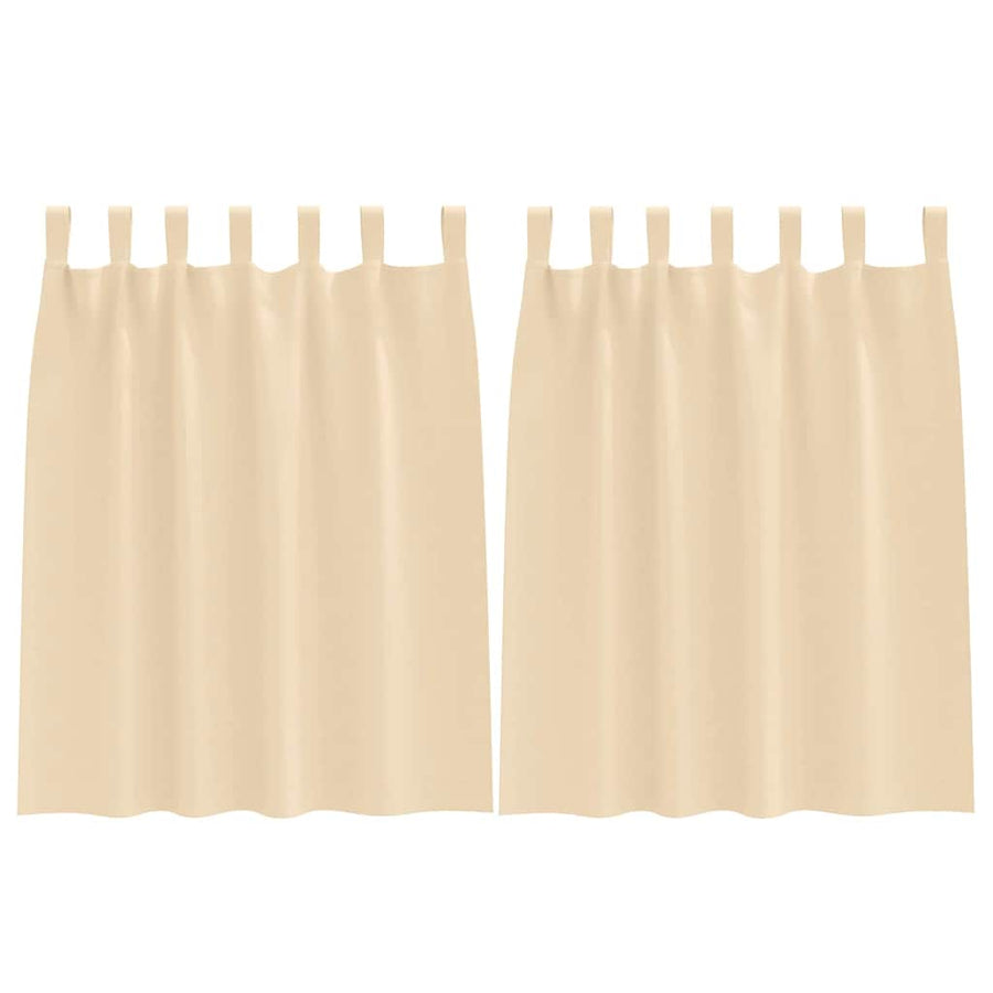 Gordijnen met gordijnen 2 pcs Crème Polyester