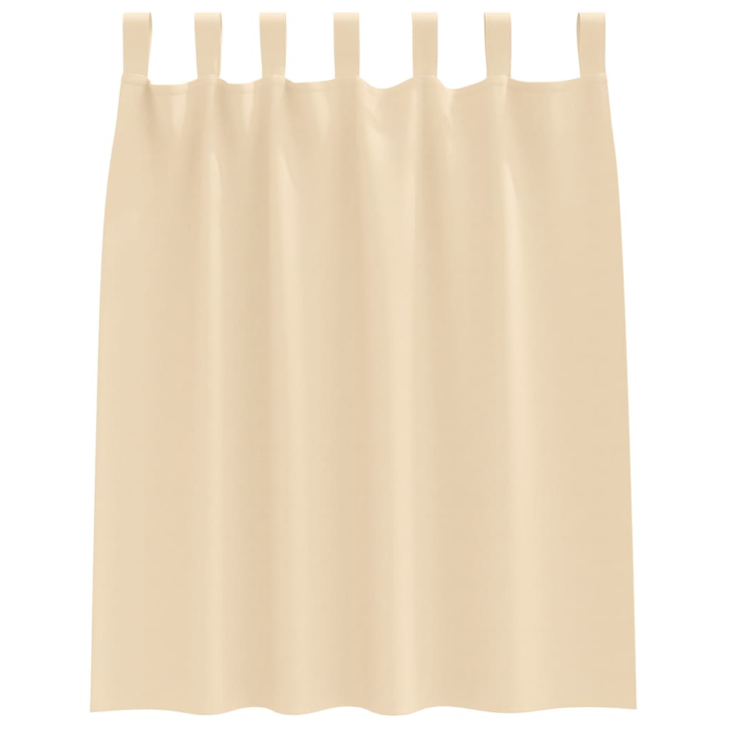 Gordijnen met gordijnen 2 pcs Crème Polyester