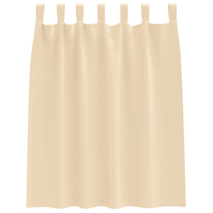 Gordijnen met gordijnen 2 pcs Crème Polyester