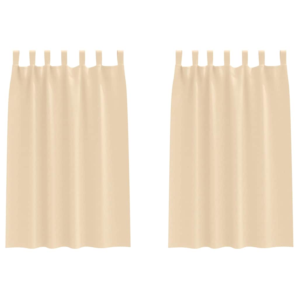 Gordijnen met gordijnen 2 pcs Crème Polyester