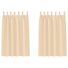 Gordijnen met gordijnen 2 pcs Crème Polyester