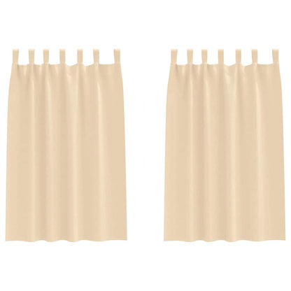 Gordijnen met gordijnen 2 pcs Crème Polyester