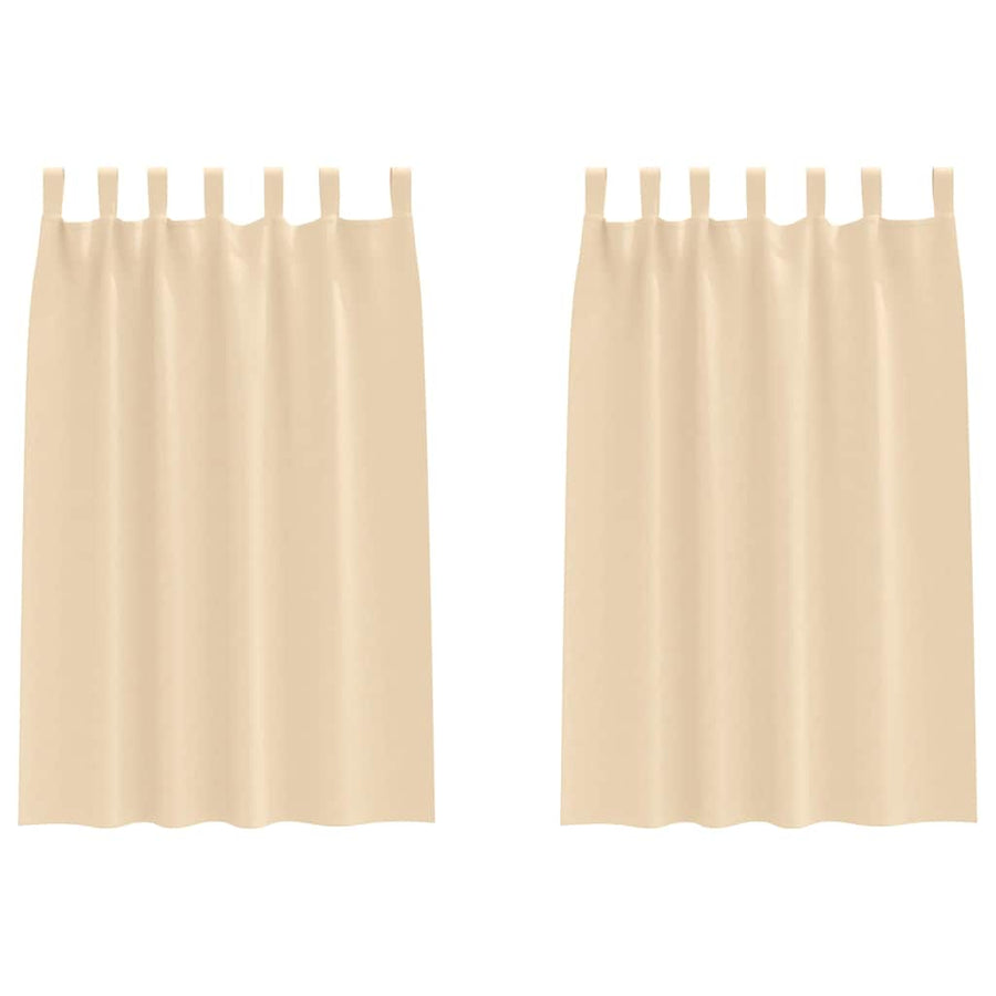 Gordijnen met gordijnen 2 pcs Crème Polyester