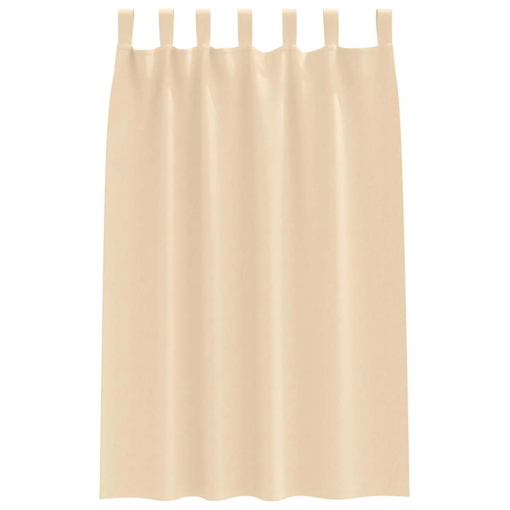 Gordijnen met gordijnen 2 pcs Crème Polyester