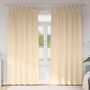 Verduisterende gordijnen crème 2 stuks 225x140 cm polyester