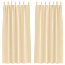 Gordijnen met gordijnen 2 pcs Crème Polyester