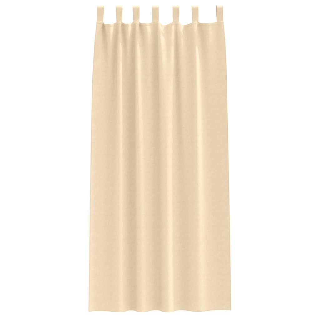 Gordijnen met gordijnen 2 pcs Crème Polyester