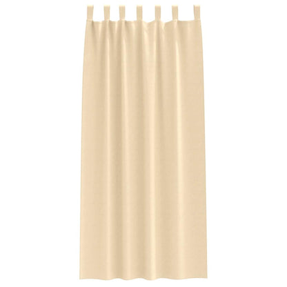 Gordijnen met gordijnen 2 pcs Crème Polyester