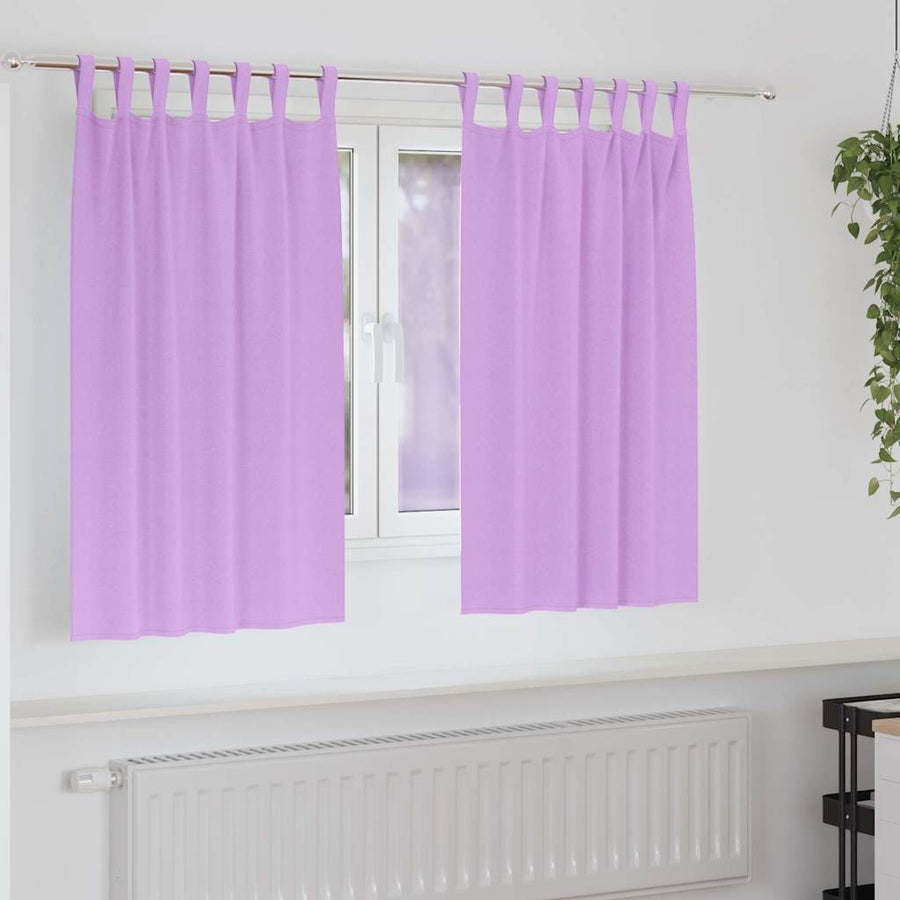 Gordijnen met gordijnen 2 pcs Paars Polyester