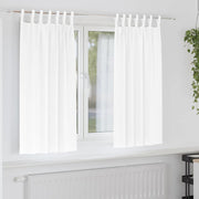 Blackout Curtains with Rings 2 pcs Pure White 175 x 140 cm