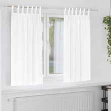 Gordijnen met gordijnen 2 pcs Zuiverwit Polyester