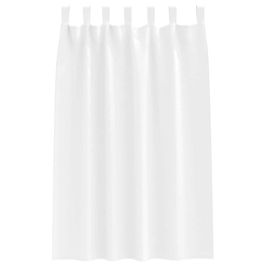 Gordijnen met gordijnen 2 pcs Zuiverwit Polyester