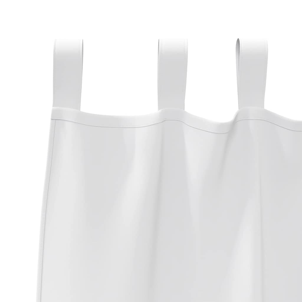 Gordijnen met gordijnen 2 pcs Zuiverwit Polyester