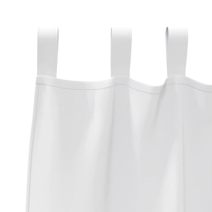 Gordijnen met gordijnen 2 pcs Zuiverwit Polyester