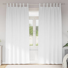 Gordijnen met gordijnen 2 pcs Zuiverwit Polyester
