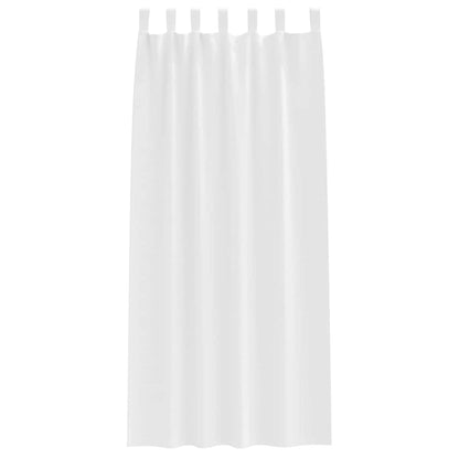 Gordijnen met gordijnen 2 pcs Zuiverwit Polyester
