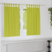 Blackout Curtains with Rings 2 pcs Green 140 x 140 cm