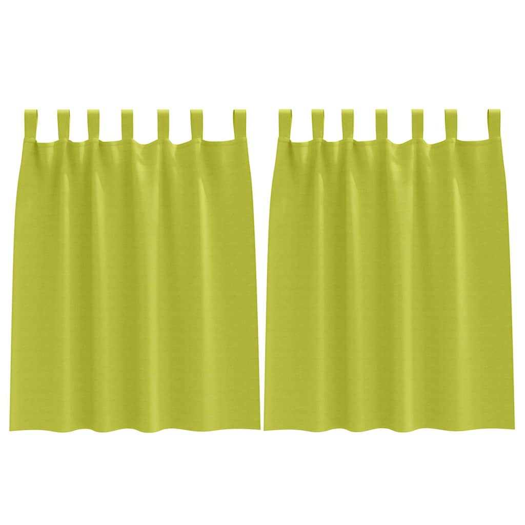 Gordijnen met gordijnen 2 pcs Appelgroen Polyester