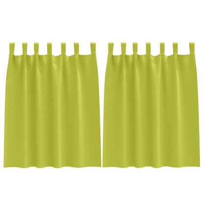 Gordijnen met gordijnen 2 pcs Appelgroen Polyester