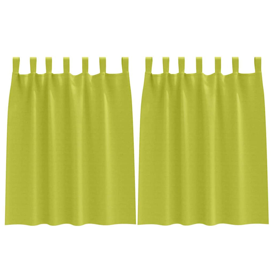Gordijnen met gordijnen 2 pcs Appelgroen Polyester