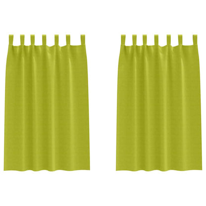 Gordijnen met gordijnen 2 pcs Appelgroen Polyester
