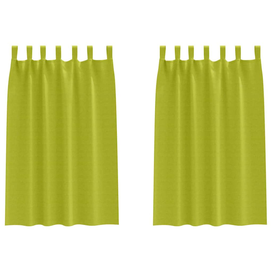 Gordijnen met gordijnen 2 pcs Appelgroen Polyester