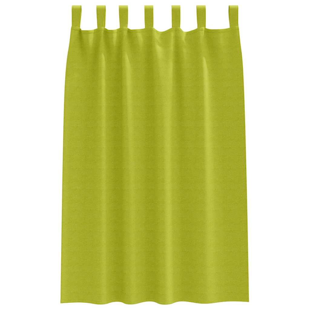 Gordijnen met gordijnen 2 pcs Appelgroen Polyester