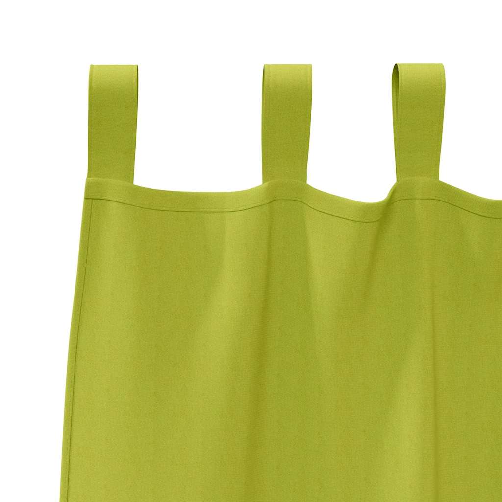 Gordijnen met gordijnen 2 pcs Appelgroen Polyester