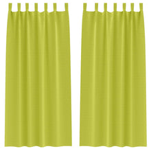 Gordijnen met gordijnen 2 pcs Appelgroen Polyester