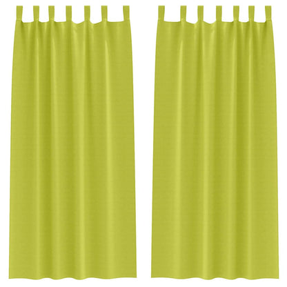 Gordijnen met gordijnen 2 pcs Appelgroen Polyester