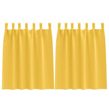 Gordijnen met gordijnen 2 pcs Mosterdgeel Polyester