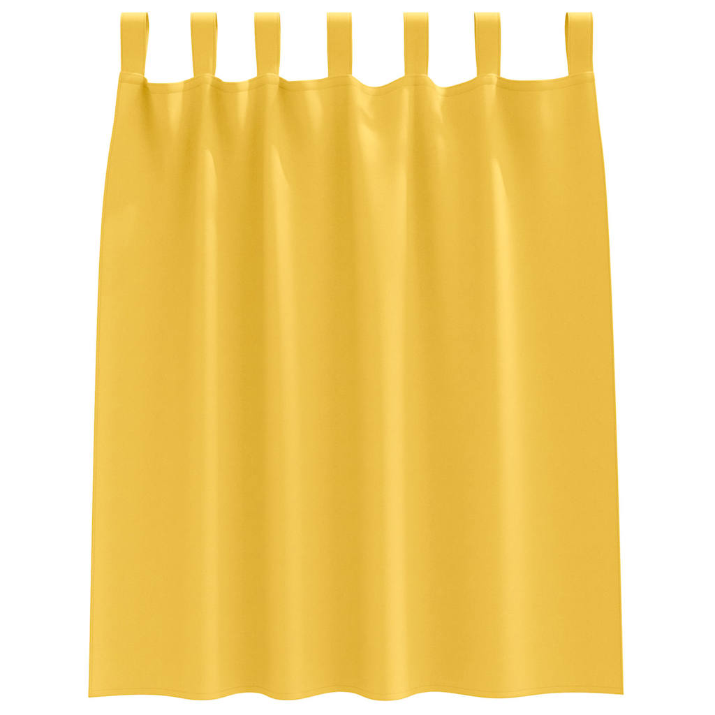 Gordijnen met gordijnen 2 pcs Mosterdgeel Polyester