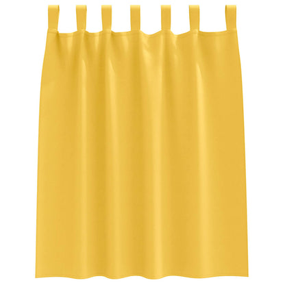 Gordijnen met gordijnen 2 pcs Mosterdgeel Polyester