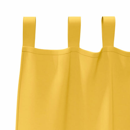 Gordijnen met gordijnen 2 pcs Mosterdgeel Polyester