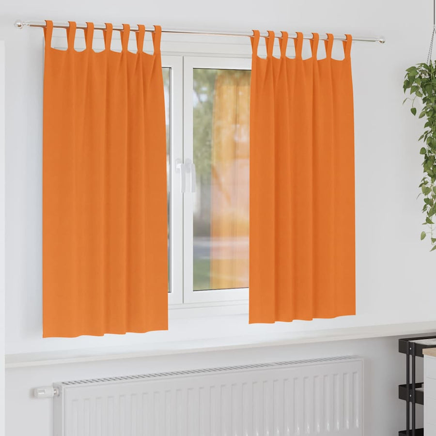 Gordijnen met gordijnen 2 pcs Feloranje Polyester