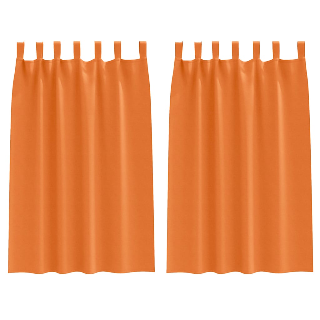 Gordijnen met gordijnen 2 pcs Feloranje Polyester