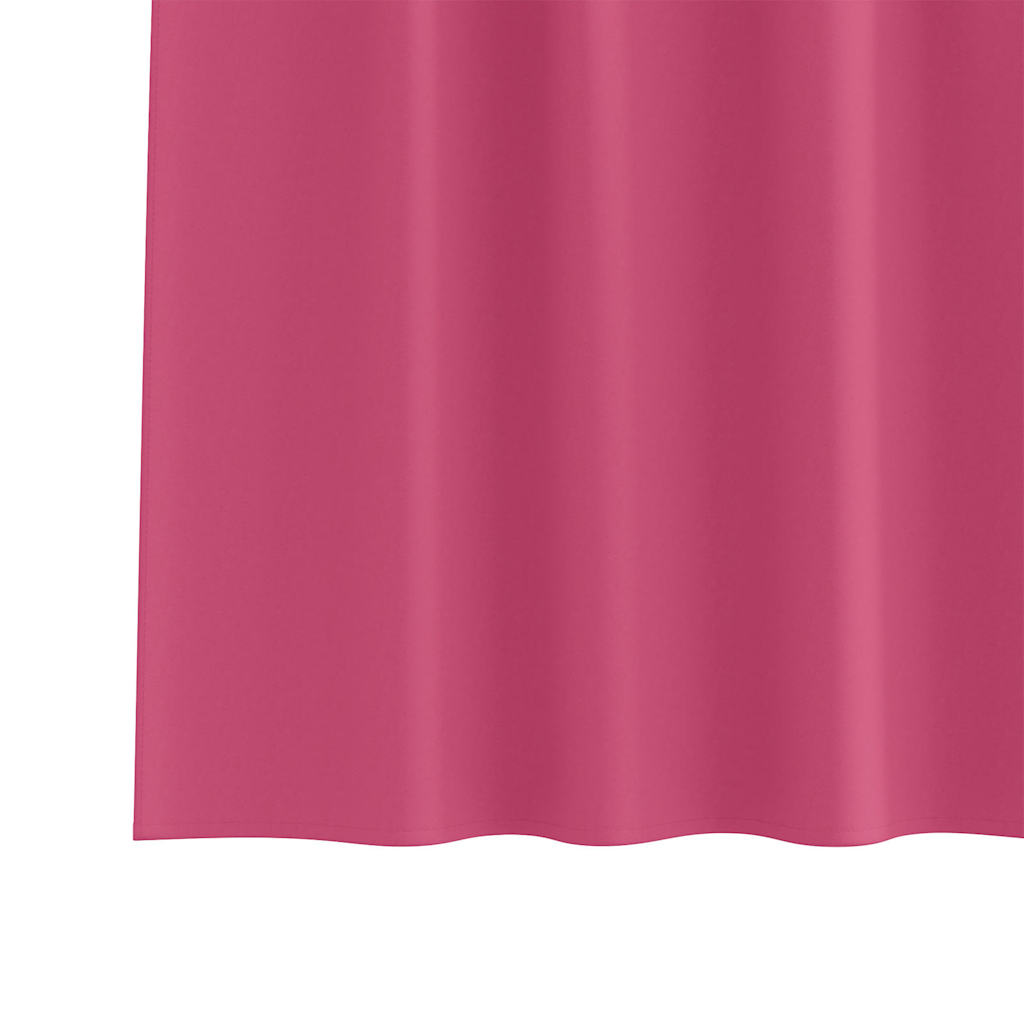 Gordijnen met gordijnen 2 pcs Felroze Polyester