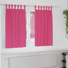 Blackout Curtains with Rings 2 pcs Hot Pink 140 x 140 cm