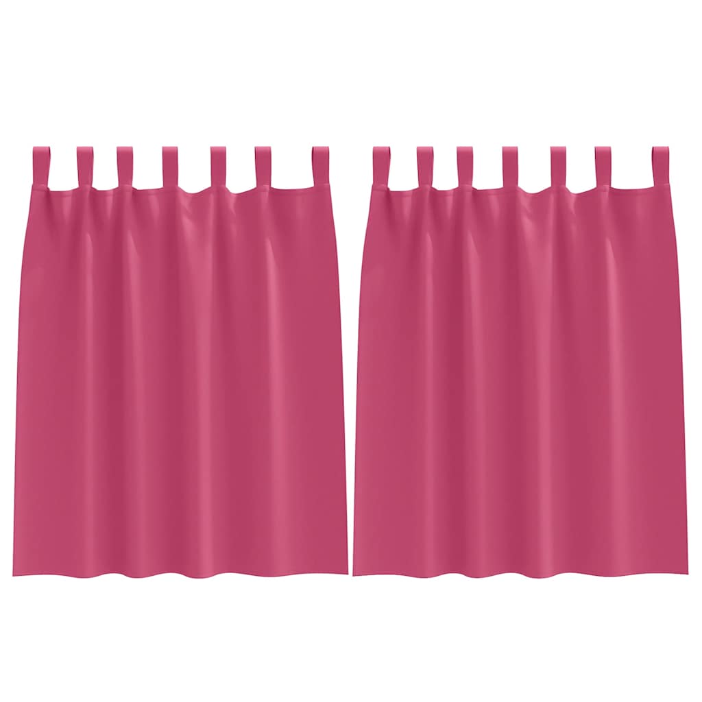 Gordijnen met gordijnen 2 pcs Felroze Polyester