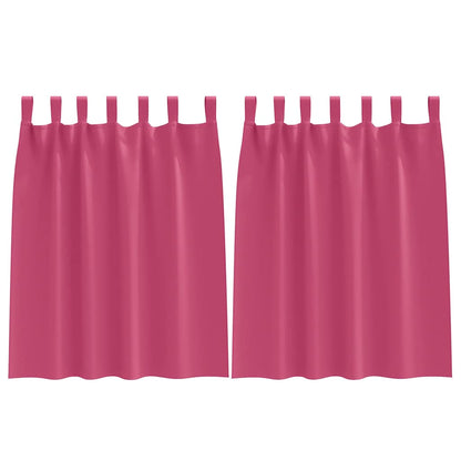 Gordijnen met gordijnen 2 pcs Felroze Polyester