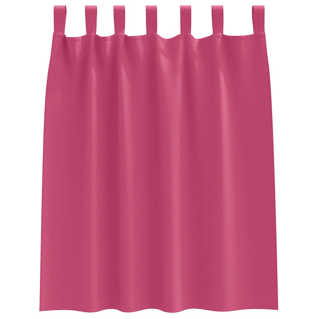 Gordijnen met gordijnen 2 pcs Felroze Polyester
