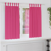 Blackout Curtains with Rings 2 pcs Hot Pink 175 x 140 cm