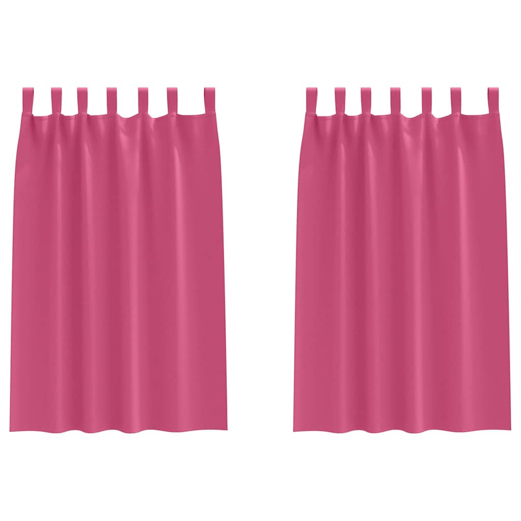 Gordijnen met gordijnen 2 pcs Felroze Polyester