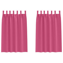 Gordijnen met gordijnen 2 pcs Felroze Polyester