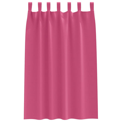 Gordijnen met gordijnen 2 pcs Felroze Polyester