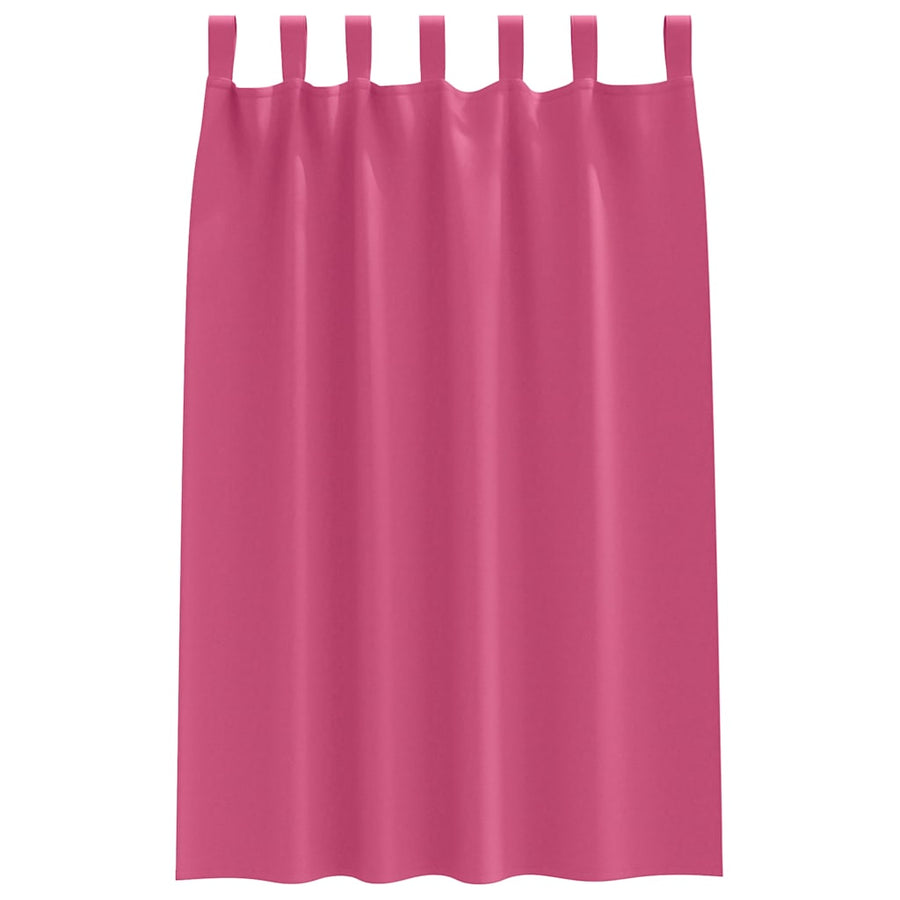 Gordijnen met gordijnen 2 pcs Felroze Polyester